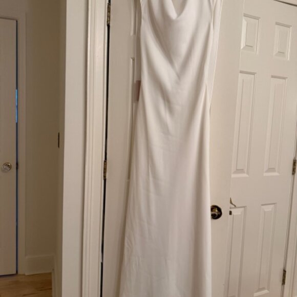 Odd Muse Drape Maxi Dress White - S - Picture 4 of 5